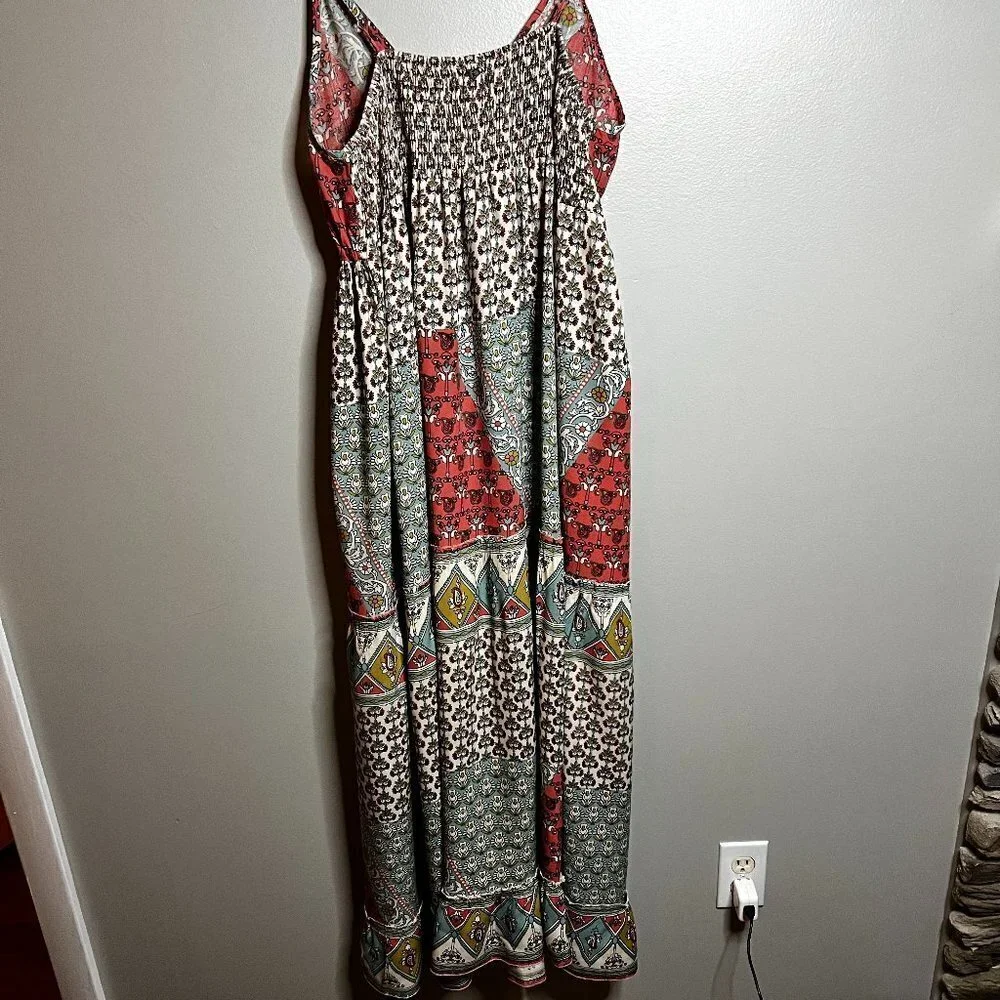 GWENDA PRINTED ADJUSTABLE TASSEL MAXI DRESS Size M - Picture 16 of 16